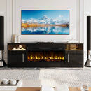 BOSSIN 70 inches Fireplace TV Stand with 36 inch Fireplace Up to 80" TVs