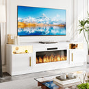 BOSSIN 70 inches Fireplace TV Stand with 36 inch Fireplace Up to 80" TVs