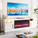 BOSSIN 70 inches Fireplace TV Stand with 36 inch Fireplace Up to 80" TVs