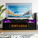 BOSSIN 70 inches Fireplace TV Stand with 36 inch Fireplace Up to 80" TVs