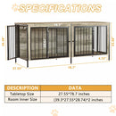 BOSSIN 78inch Dog Crate Furniture for 2 Dogs, Large Double Dog Cage Furniture with Divider, Wooden Indoor Dog Kennel for Medium Large Dogs