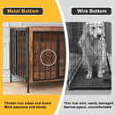 BOSSIN 78inch Dog Crate Furniture for 2 Dogs, Large Double Dog Cage Furniture with Divider, Wooden Indoor Dog Kennel for Medium Large Dogs