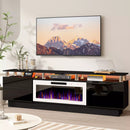 BOSSIN 80 Inches Fireplace TV Stand for TVs up to 80 Inches Console with 36'' Electric Fireplace