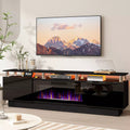 BOSSIN 80 Inches Fireplace TV Stand for TVs up to 80 Inches Console with 36'' Electric Fireplace