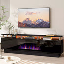 BOSSIN 80 Inches Fireplace TV Stand for TVs up to 80 Inches Console with 36'' Electric Fireplace