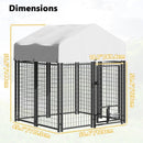 Waleaf 8x4x4 FT Heavy Duty Large Dog Kennel for Large Dogs,Dog Kennel Outside Playpen with Two Bowls & Secure Lock
