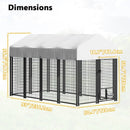 Waleaf 8x4x4 FT Heavy Duty Large Dog Kennel for Large Dogs,Dog Kennel Outside Playpen with Two Bowls & Secure Lock