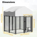 Waleaf 8x4x4 FT Heavy Duty Large Dog Kennel for Large Dogs,Dog Kennel Outside Playpen with Two Bowls & Secure Lock