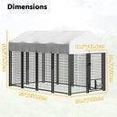 Waleaf 8x4x4 FT Heavy Duty Large Dog Kennel for Large Dogs,Dog Kennel Outside Playpen with Two Bowls & Secure Lock