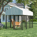 Waleaf 8x4x4 FT Heavy Duty Large Dog Kennel for Large Dogs,Dog Kennel Outside Playpen with Two Bowls & Secure Lock