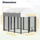 Waleaf 8x4x4 FT Heavy Duty Large Dog Kennel for Large Dogs,Dog Kennel Outside Playpen with Two Bowls & Secure Lock