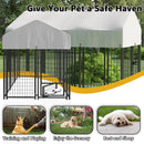 Waleaf 8x4x4 FT Heavy Duty Large Dog Kennel for Large Dogs,Dog Kennel Outside Playpen with Two Bowls & Secure Lock