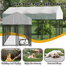Waleaf 8x4x4 FT Heavy Duty Large Dog Kennel for Large Dogs,Dog Kennel Outside Playpen with Two Bowls & Secure Lock