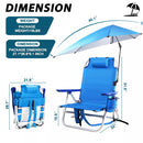 BOSSIN Backpack Beach Chair with Umbrella for Adults