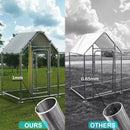 BOSSIN Bold Chicken Coop Run Large Metal Chicken Pen Outdoor