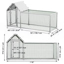 BOSSIN Bold Chicken Coop Run Large Metal Chicken Pen Outdoor