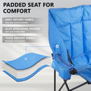 BOSSIN Double Oversized Camping Chairs for Adults, Folding Loveseat Camping Couch with Side Cup Holder&Back Pocket