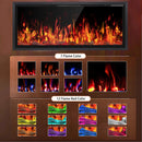 BOSSIN  Electric Fireplace Ultra Narrow Frame &Wider screen with Adjustable Flame Color and Speed,Remote Control with Timer,750/1500W