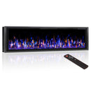 BOSSIN  Electric Fireplace Ultra Narrow Frame &Wider screen with Adjustable Flame Color and Speed,Remote Control with Timer,750/1500W