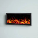 BOSSIN  Electric Fireplace Ultra Narrow Frame &Wider screen with Adjustable Flame Color and Speed,Remote Control with Timer,750/1500W