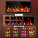 BOSSIN  Electric Fireplace Ultra Narrow Frame &Wider screen with Adjustable Flame Color and Speed,Remote Control with Timer,750/1500W