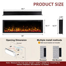BOSSIN  Electric Fireplace Ultra Narrow Frame &Wider screen with Adjustable Flame Color and Speed,Remote Control with Timer,750/1500W