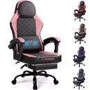 Waleaf Ergonomic Adult Gamer Chair, 330 lb Computer Chair, Racing Gaming Office Chair, Gamer Height Adjustable Swivel Chair with Lumbar Support and Headrest
