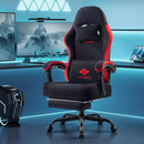 BOSSIN Gaming Chair, Fabric Big and Tall Video Game Chairs for Adults with Footrest,Racing Style Ergonomic Computer Gamer Chair with Headrest and Lumbar Support
