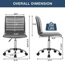 BOSSIN Mid-Back Height Adjustable Office Chair, Armless Swivel Task Chair OF05 Vitesse Home