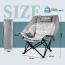 BOSSIN Oversized Camping Chair ,Portable Chair,with Side Cup Holder,Side Pocket and Cooler Bag-2