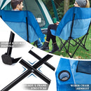 BOSSIN Oversized Camping Chair ,Portable Chair,with Side Cup Holder,Side Pocket and Cooler Bag-2