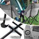 BOSSIN Oversized Camping Chair ,Portable Chair,with Side Cup Holder,Side Pocket and Cooler Bag-2