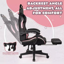 BOSSIN Pink Gaming Chair,Ergonomic Computer Chair for adult with Cat Paw Lumbar Cushion and Cat Ears