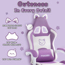 BOSSIN Pink Gaming Chair,Ergonomic Computer Chair for adult with Cat Paw Lumbar Cushion and Cat Ears