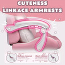 BOSSIN Pink Gaming Chair,Ergonomic Computer Chair for adult with Cat Paw Lumbar Cushion and Cat Ears