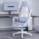 BOSSIN Pink Gaming Chair,Ergonomic Computer Chair for adult with Cat Paw Lumbar Cushion and Cat Ears