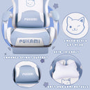 BOSSIN Pink Gaming Chair,Ergonomic Computer Chair for adult with Cat Paw Lumbar Cushion and Cat Ears