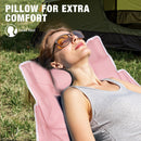 BOSSIN Portable Oversized Rocking Camping Chair for Adults,Outdoor Folding Chair with Storage Bag & Cup Holder