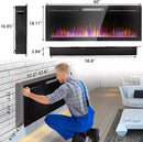 BOSSIN Ultra-Thin Silence Linear Mirrored Electric Fireplace