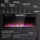 BOSSIN Ultra-Thin Silence Linear Mirrored Electric Fireplace