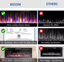 BOSSIN Ultra-Thin Silence Linear Mirrored Electric Fireplace