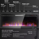 BOSSIN Ultra-Thin Silence Linear Mirrored Electric Fireplace