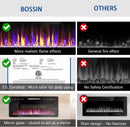 BOSSIN Ultra-Thin Silence Linear Mirrored Electric Fireplace