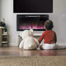 BOSSIN Ultra-Thin Silence Linear Mirrored Electric Fireplace