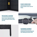 BOSSIN Wicker Dog House with Cushion for Small/Medium Dogs,Outdoor Indoor dog house with Canopy for Deck,Patio,Yard