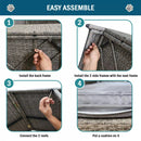 BOSSIN Wicker Dog House with Cushion for Small/Medium Dogs,Outdoor Indoor dog house with Canopy for Deck,Patio,Yard