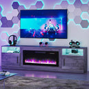 WALEAF Fireplace TV Stand with 36" Fireplace，80" TV Stand