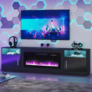 WALEAF Fireplace TV Stand with 36" Fireplace，80" TV Stand