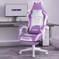 Gaming Chair with Cat Ears and Cat Paw Cushion Pillow