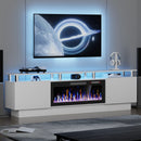 LEMBERI 70&80 Inches Fireplace TV Stand for TVs up to 80 Inches Console